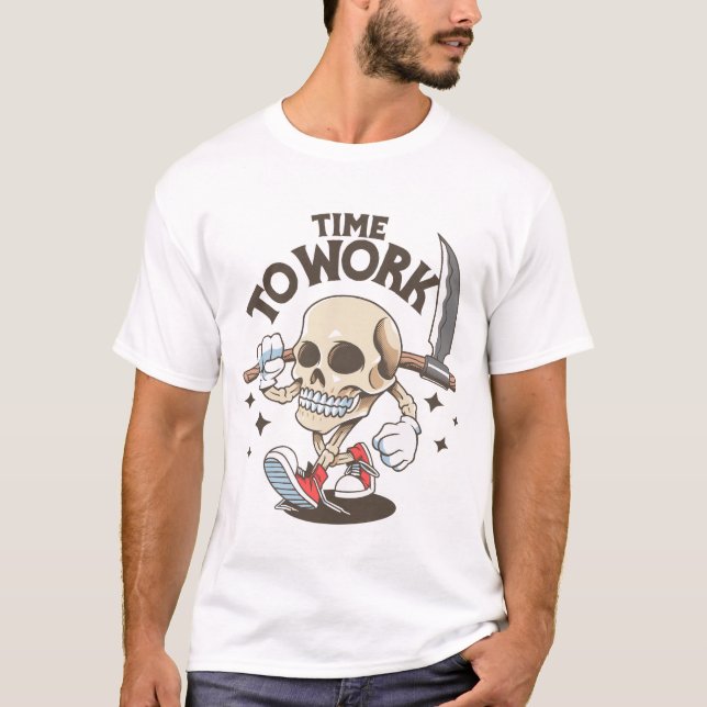 Camiseta Tempo de ócio bonito para trabalhar (Frente)