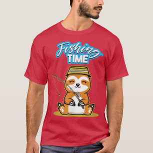Camiseta Tempo De Pesca Lenta Animais Engraçados