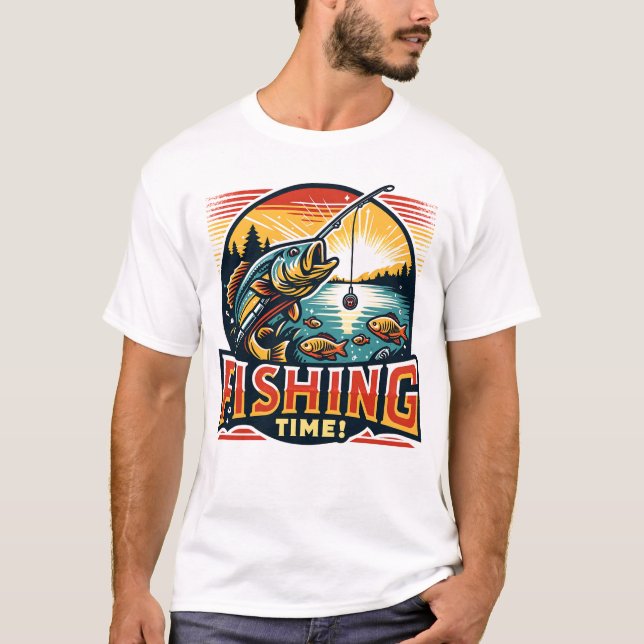 Camiseta Tempo de pesca T-Shirt (Frente)