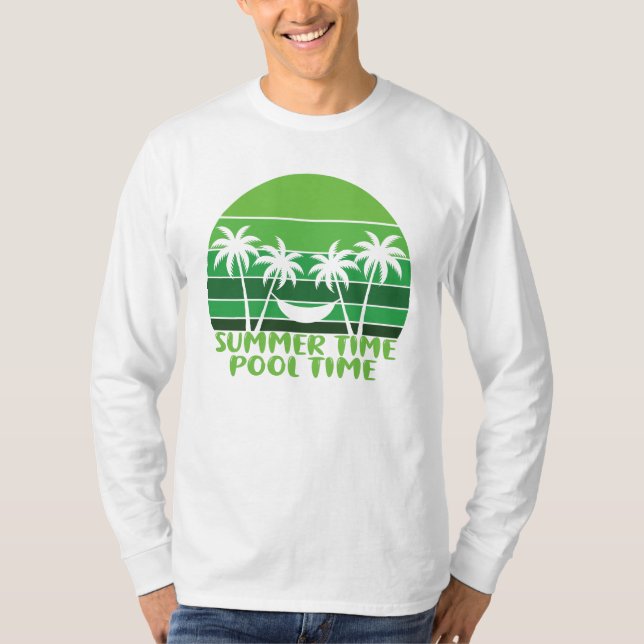 CAMISETA TEMPO DE PISCINA DO VERÃO. (Frente)