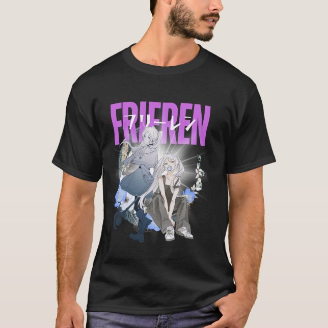 Camiseta Tempo de relaxar no jardim de flores Nemophila com (Frente)
