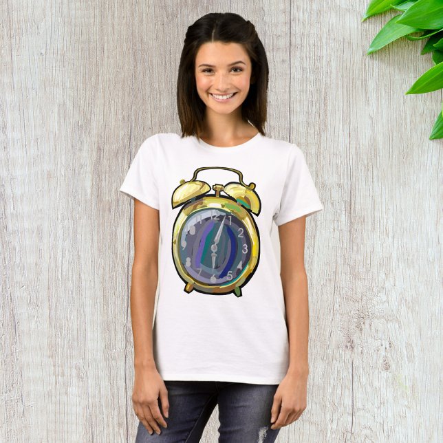 Camiseta Tempo de retrocesso do relógio de alarme Dourado V (Criador carregado)