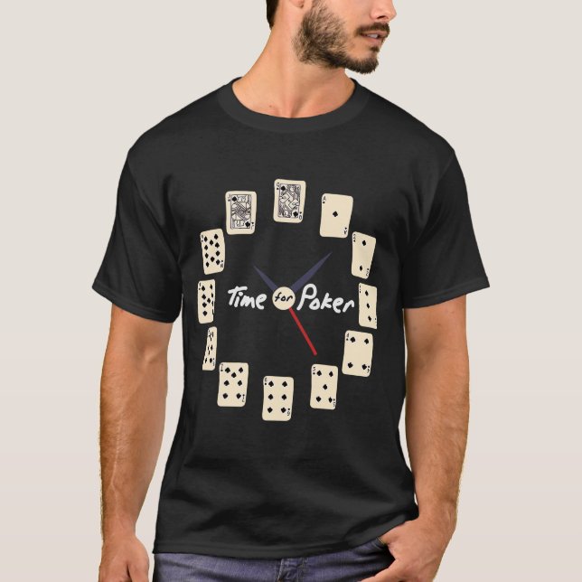 Camiseta Tempo de Torneio de Jogos de Cartão para Poker (Frente)