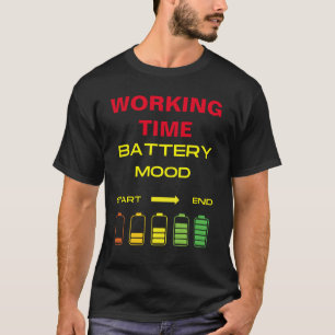 Camiseta Tempo de Trabalho da Bateria T-Shirt