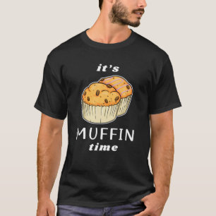 Camiseta Tempo do Muffin Blueberry Muffins Gráfico Art Muf