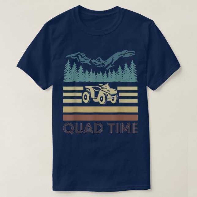 Camiseta Tempo do Quad Retro da Vintage 1408 (Frente do Design)