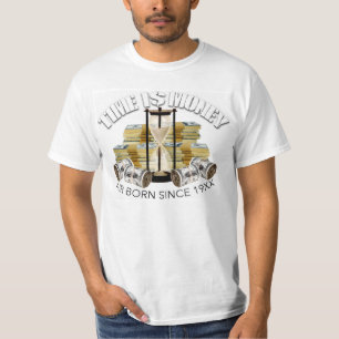 CAMISETA TEMPO É DINHEIRO - NASCER AÉREO DESDE 19XX