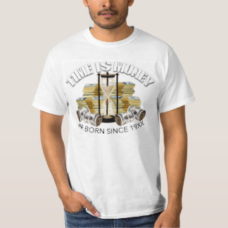 CAMISETA TEMPO É DINHEIRO - NASCER AÉREO DESDE 19XX
