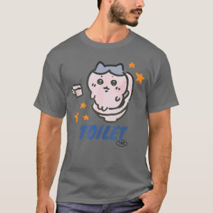 Camiseta Tempo engraçado no banheiro Chikawa Meme Tendência