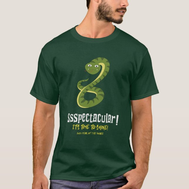 Camiseta Tempo Espetacular Para Brilhar Ano Do Cobra 2025 (Frente)