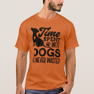 Camiseta Tempo Gasto com a família de amigos Cães
