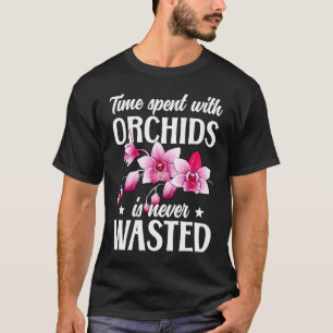 Camiseta Tempo Gasto Com Orquídeas Orquídeas Orquídea