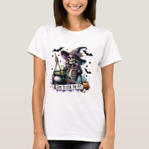 Camiseta Tempo para agitar o Design do Mal-estar do Hallowe