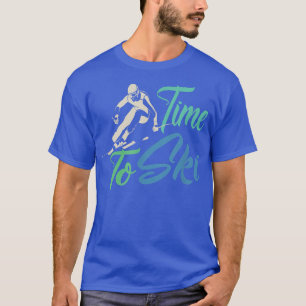 Camiseta Tempo para Esquiar Acessórios de Neve Arte