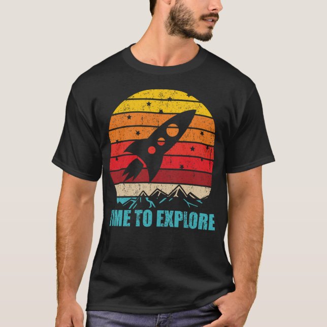 Camiseta Tempo Para Explorar Estilo De Vintage (Frente)