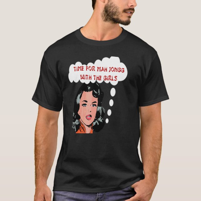 Camiseta Tempo Para Mah Jongg Com As Meninas Mah Jongg Appa (Frente)