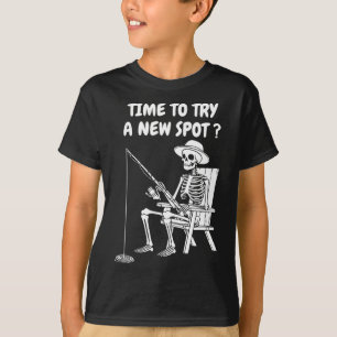 Camiseta Tempo Para Tentar Uma Nova Pesca Engraçada Por Um
