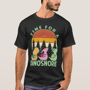 Camiseta Tempo Para Um Dinossauro Dinossauros Dormir Acampa