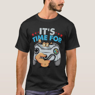 Camiseta Tempo para videos games clássicos com controlador