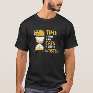 Camiseta Tempo Passado Com Gatos Nunca É Perdido