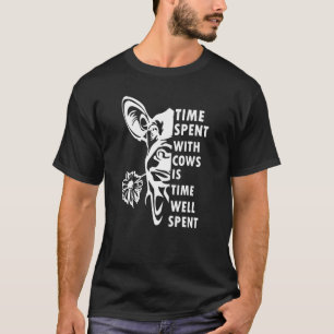 Camiseta tempo passado com vacas é tempo bem gasto