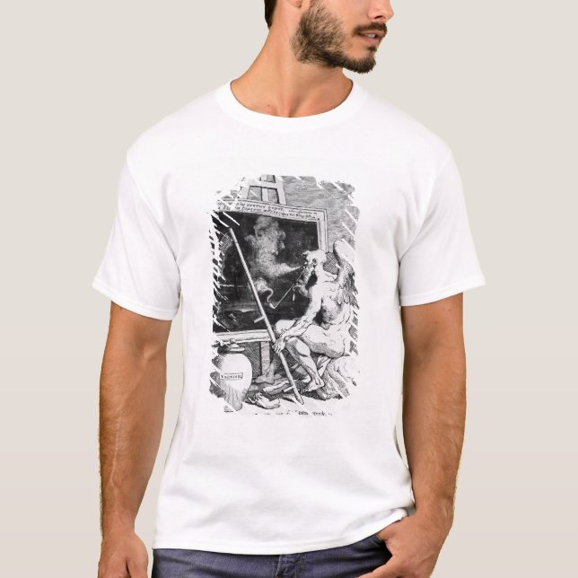 Camiseta Tempo que fuma uma imagem, 1761 (Frente)