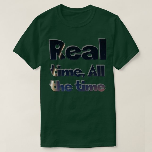 Camiseta Tempo real 1 (Frente do Design)