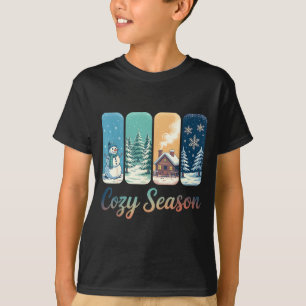 Camiseta Temporada Aconchegante Cabana de Natal Floco de Ne