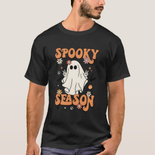 Camiseta Temporada Assustadora Abóbora Fantasma de Hallowee