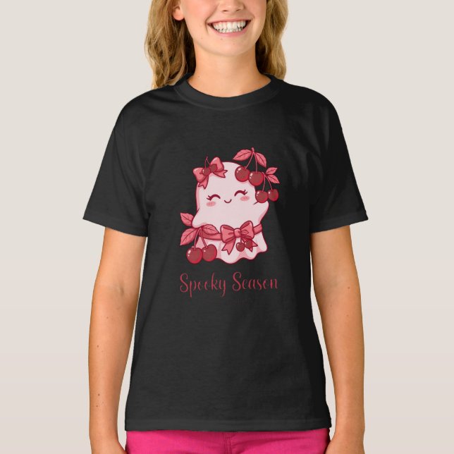 Camiseta Temporada Assustadora Coco Cherry Coquette Arco Fa (Frente)