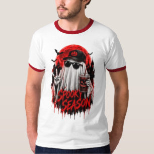 Camiseta Temporada Assustadora Desenho de Abóbora de Hallow