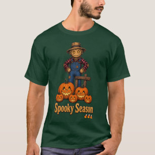 Camiseta Temporada Assustadora Espantalho/Jack-O-Lantern