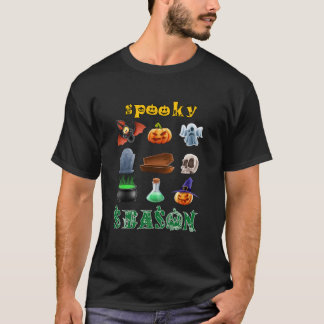 Camiseta temporada assustadora Feliz Halloween 