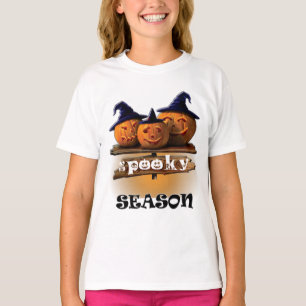 Camiseta temporada assustadora Feliz Halloween
