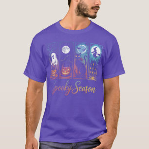 Camiseta Temporada Assustadora Halloween Vintage Terror de