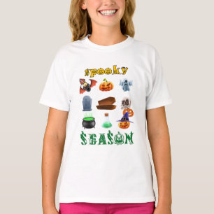 Camiseta temporada assustadora Miniatura de arte, Feliz Hal