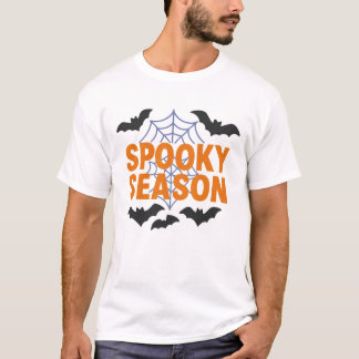 Camiseta Temporada Assustadora Morcegos de Halloween na Tei