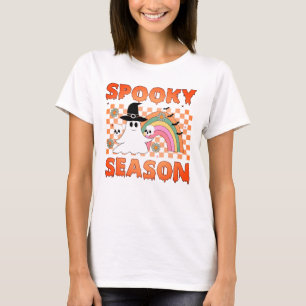 Camiseta Temporada Assustadora Vibrações de Halloween-45634