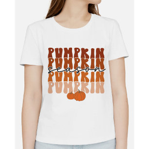 Camiseta Temporada de Abóbora Outono Dia de Ação de Graças
