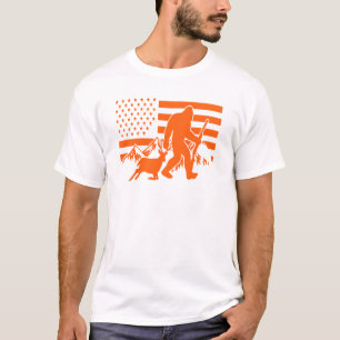 Camiseta Temporada de Caça ao Cervo Gigante Bandeira dos EU