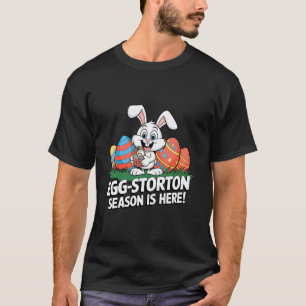 Camiseta Temporada de Extorsão de Ovos Está Aqui Coelhinho