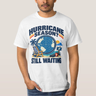 Camiseta Temporada de Furacões Ainda Esperando 2026 Engraça