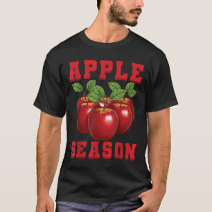 Camiseta Temporada de Maçã Fruta Maçã Amor Apanhador de Maç