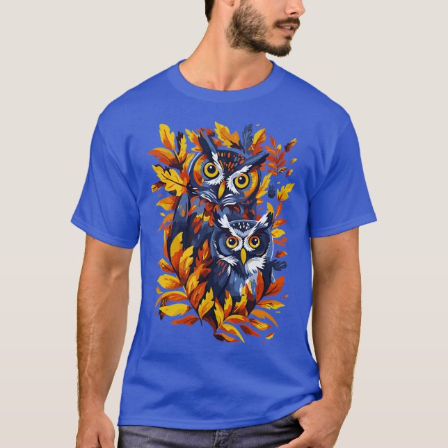 Camiseta Temporada de outono da coruja (Frente)