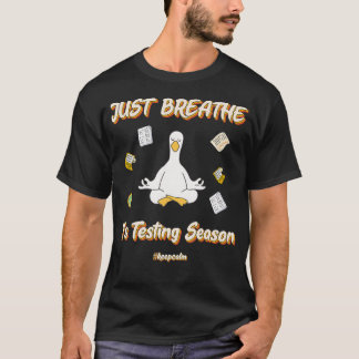 Camiseta Temporada de Testes Apenas Respire Inspirador Calm