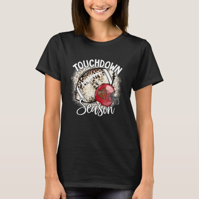 Camiseta Temporada de Touchdown Branqueada Jogo de Futebol  (Frente)