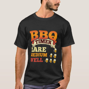 Camiseta Temporizador de Churrasco - Homens Engraçados de C