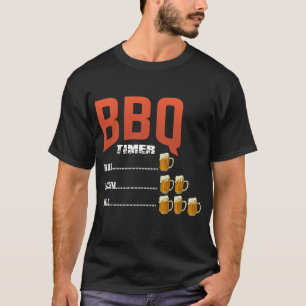 Camiseta Temporizador de CHURRASCO médio e bom, cerveja en