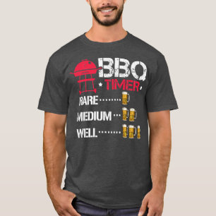 Camiseta Temporizador de churrasco, uma cerveja é rara, 2 é