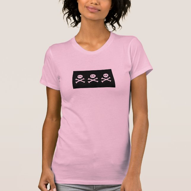 Camiseta Tempos 3 do crânio e dos ossos (Frente)